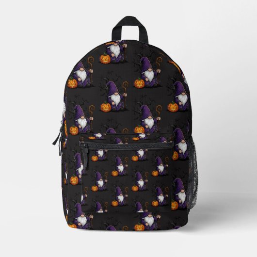 Halloween Gnome Backpack プリントバックパック (正面)