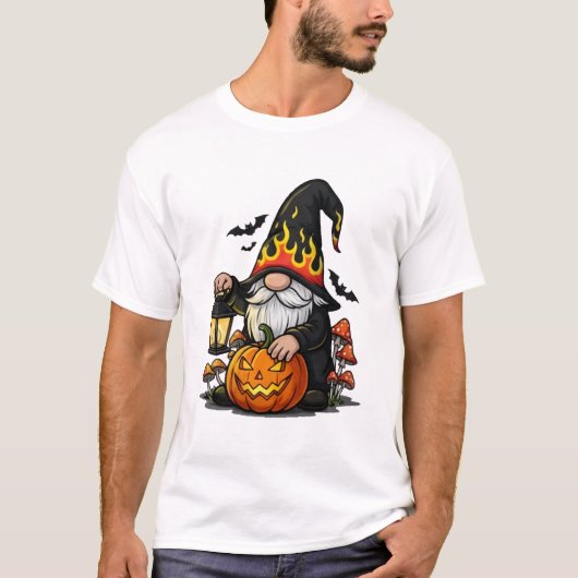 Halloween Gnome Basic T-Shirt Tシャツ (正面)
