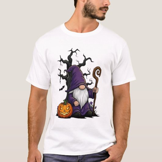 Halloween Gnome Basic T-Shirt Tシャツ (正面)