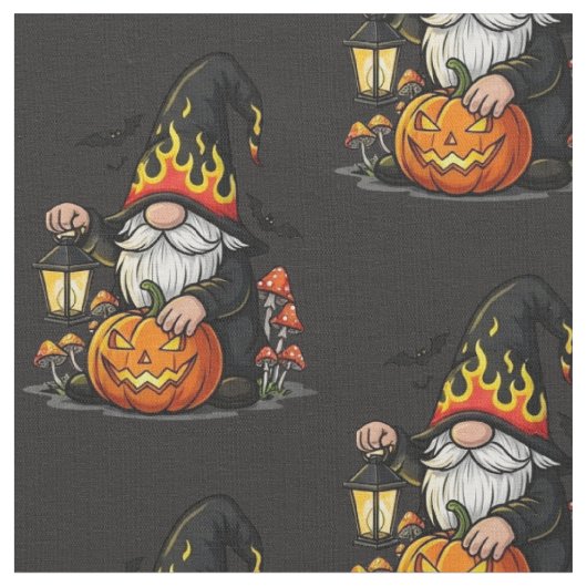 Halloween Gnome Fabric ファブリック (クローズアップ)