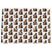 Halloween Gnome Gift Bag ラージペーパーバッグ (正面)