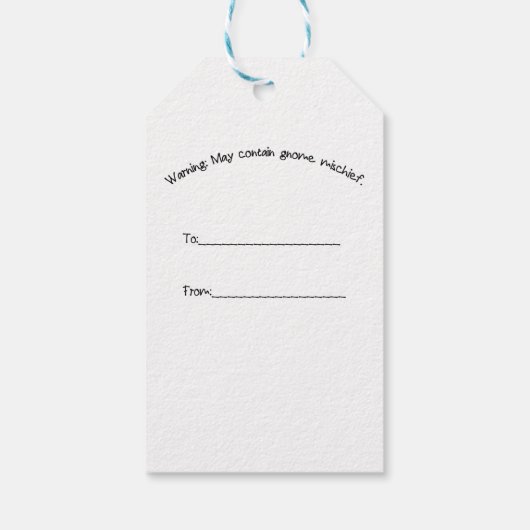 Halloween Gnome Gift Tag ギフトタグ (裏面)