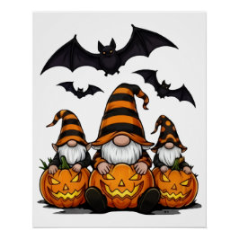 Halloween Gnome Glossy Poster ポスター