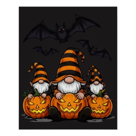 Halloween Gnome Glossy Poster ポスター (正面)