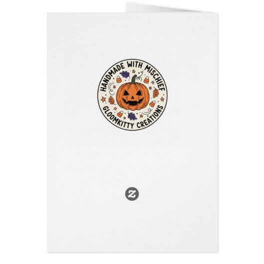 Halloween Gnome Greeting Card (裏面)