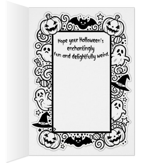 Halloween Gnome Greeting Card (内側 (右))