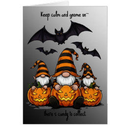 Halloween Gnome Greeting Card