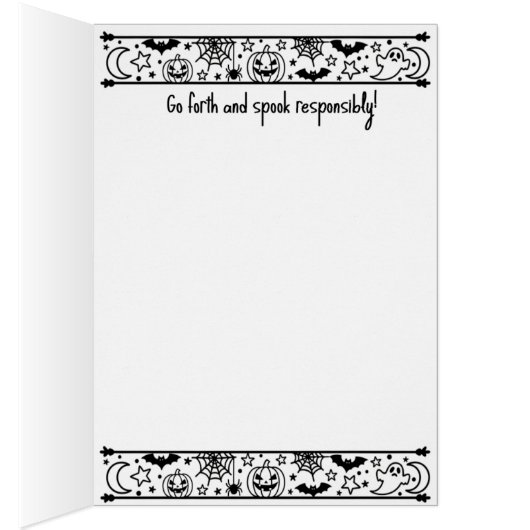 Halloween Gnome Greeting Card (内側 (右))