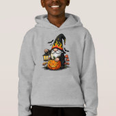 Halloween Gnome Kids Pullover Hoodie (正面)