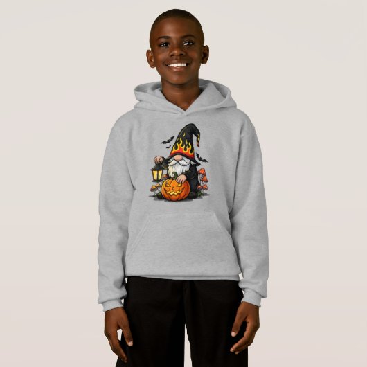 Halloween Gnome Kids Pullover Hoodie (正面フル)