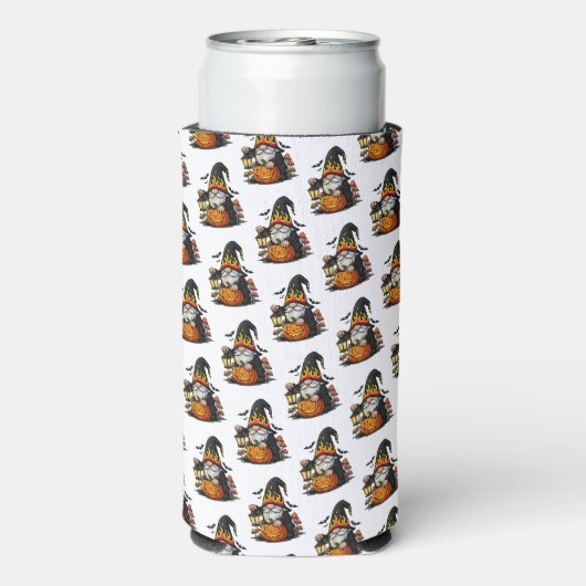 Halloween Gnome Koozie スリム缶クーラー (Seltzer裏面)
