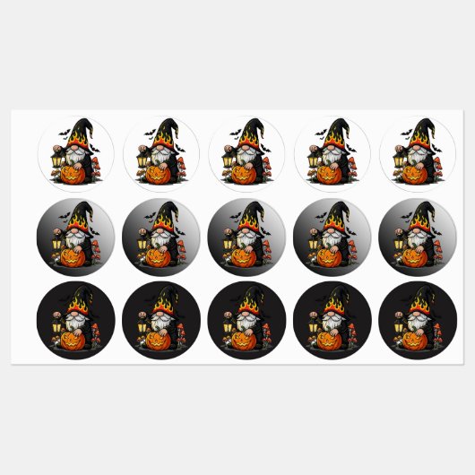 Halloween Gnome Labels ラベル (シート)