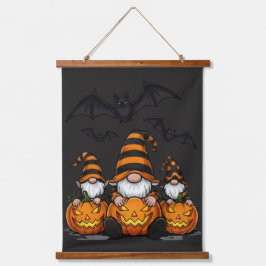 Halloween Gnome Wood Topped Wall Tapestry 吊り下げ型タペストリー