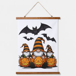 Halloween Gnome Wood Topped Wall Tapestry 吊り下げ型タペストリー