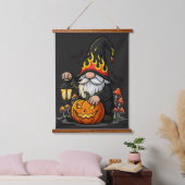 Halloween Gnome Wood Topped Wall Tapestry 吊り下げ型タペストリー (寝室)