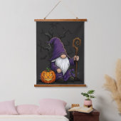 Halloween Gnome Wood Topped Wall Tapestry 吊り下げ型タペストリー (寝室)