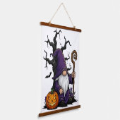 Halloween Gnome Wood Topped Wall Tapestry 吊り下げ型タペストリー (傾斜あり)
