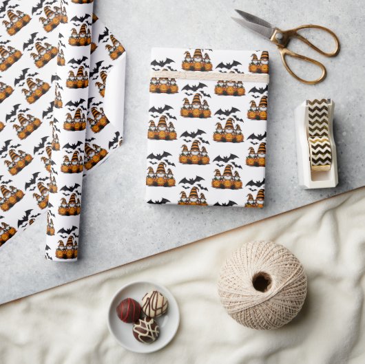 Halloween Gnome Wrapping Paper ラッピングペーパー (クラフト)