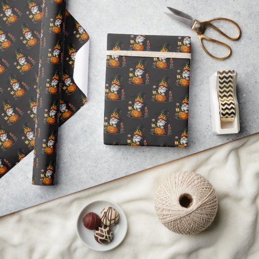 Halloween Gnome Wrapping Paper ラッピングペーパー (クラフト)