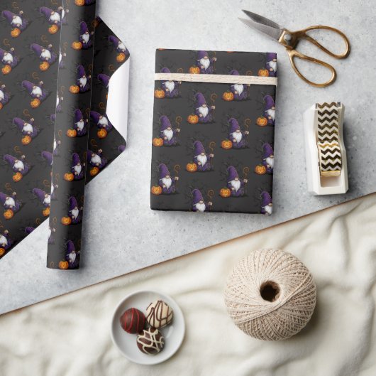 Halloween Gnome Wrapping Paper ラッピングペーパー (クラフト)