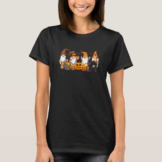 Halloween Gnomes Cute Autumn Pumpkin Fall  Holiday Tシャツ (正面)