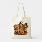 Halloween Golden Retriever Dogs Jack O Lantern トートバッグ (裏面)