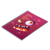 Halloween Goofy Eyed Zombie Face Spiral Notebook ノートブック (左側)