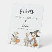 Halloween Goose Favors Sign personalized 台座サイン (正面)