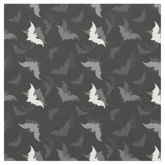 halloween goth black bats ファブリック (クローズアップ)