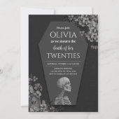 Halloween Gothic Death of her Twenties Birthday 招待状 (正面)