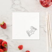 Halloween Gothic Skeleton Hands Wedding Napkins スタンダードカクテルナプキン (インサイチュ)