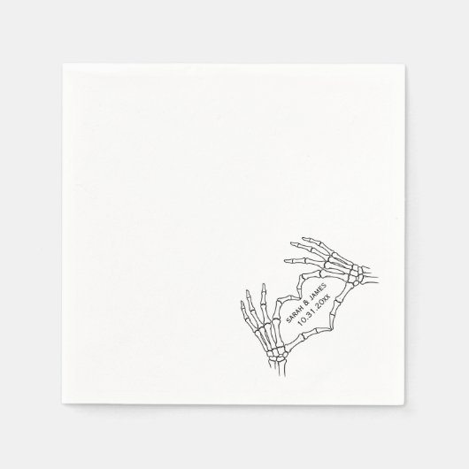 Halloween Gothic Skeleton Hands Wedding Napkins スタンダードカクテルナプキン (正面)