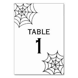 Halloween Gothic Spider Web Table Number Signs テーブルナンバー
