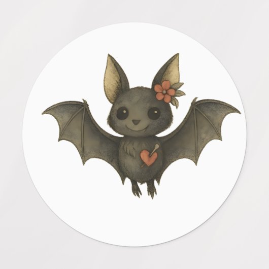 Halloween Gothic Stickers – Bat, Skull Book, Plagu ラベル (デザイン1)