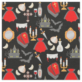 halloween gothic vampire garlic holy water fangs ファブリック