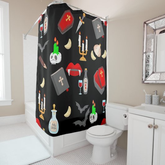 halloween gothic vampire hunter garlic dagger fang シャワーカーテン (インサイチュ)