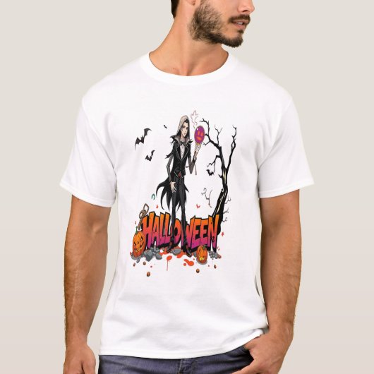halloween graffiti art anime tシャツ (正面)