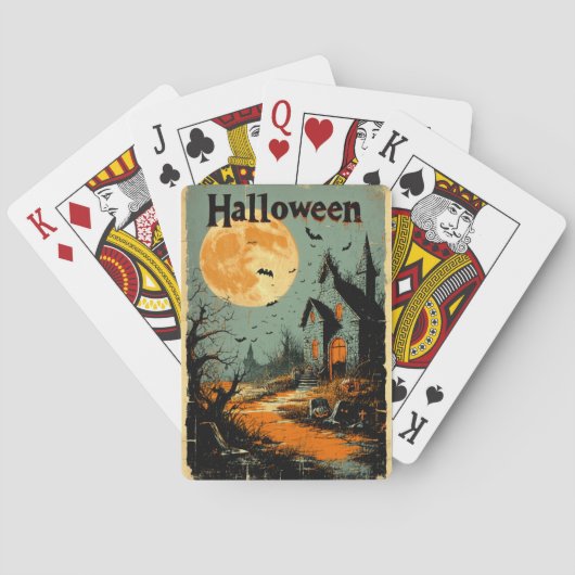 Halloween Graphic – 1960s Poster Style トランプ (裏面)