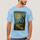 Halloween Graphic – 1960s Poster Style Tシャツ (正面)