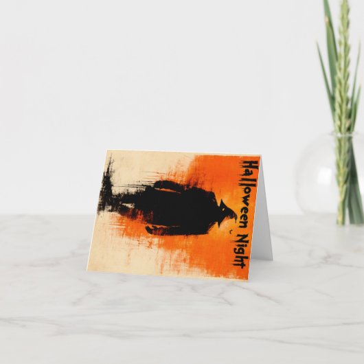 Halloween Graphic – 1960s Poster Vibes サンキューカード (正面)