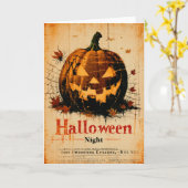 Halloween Graphic – Classic 1960s Design カード (黄色い花)
