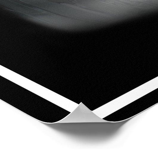 Halloween Graveyard Silhouette ポスター (角)