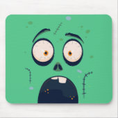 Halloween Green Scared Zombie Mousepad マウスパッド (正面)