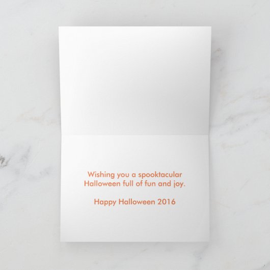 Halloween Greeting Card with Dancing Skull's カード (内部)