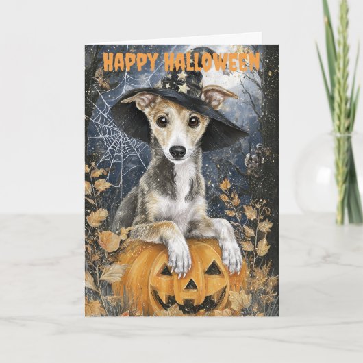 Halloween Greyhound Dog シーズンカード (正面)