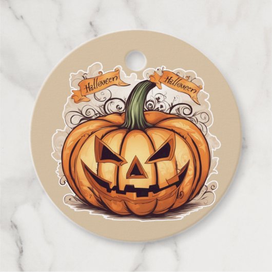 Halloween: Großer Kürbis -  フェイバータグ (正面)