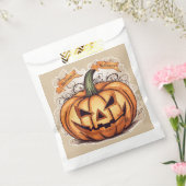 Halloween: Großer Kürbis -  フェイバーバッグ (封をした状態)