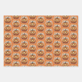 Halloween: Großer Kürbis -  ラッピングペーパーシート (正面)