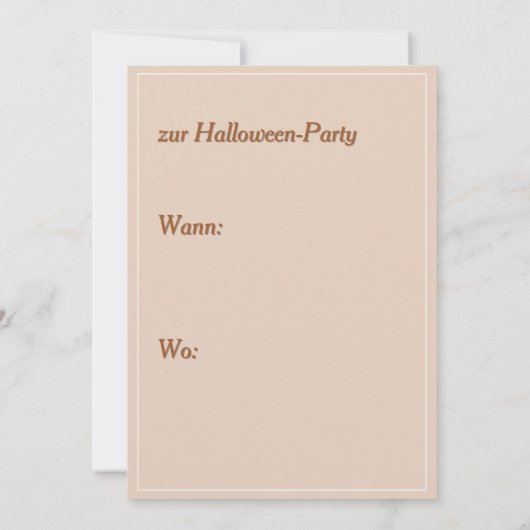Halloween: Großer Kürbis  -  招待状 (裏面)