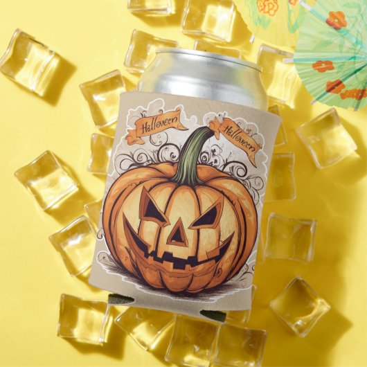 Halloween: Großer Kürbis -  缶クーラー (インサイチュ 夏)